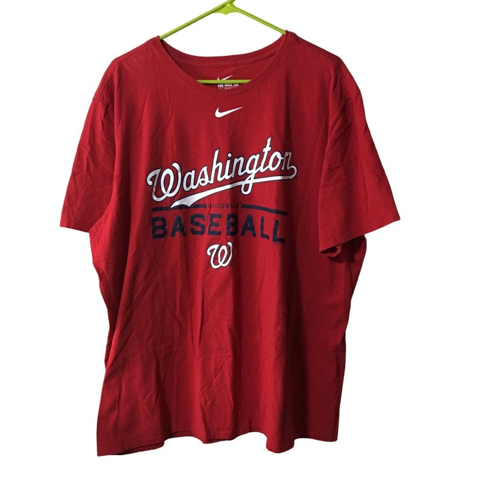 THE NIKE TEE WASHINGTON NATIONALS BASEBALL RED T-SHIRT MENS XXL
